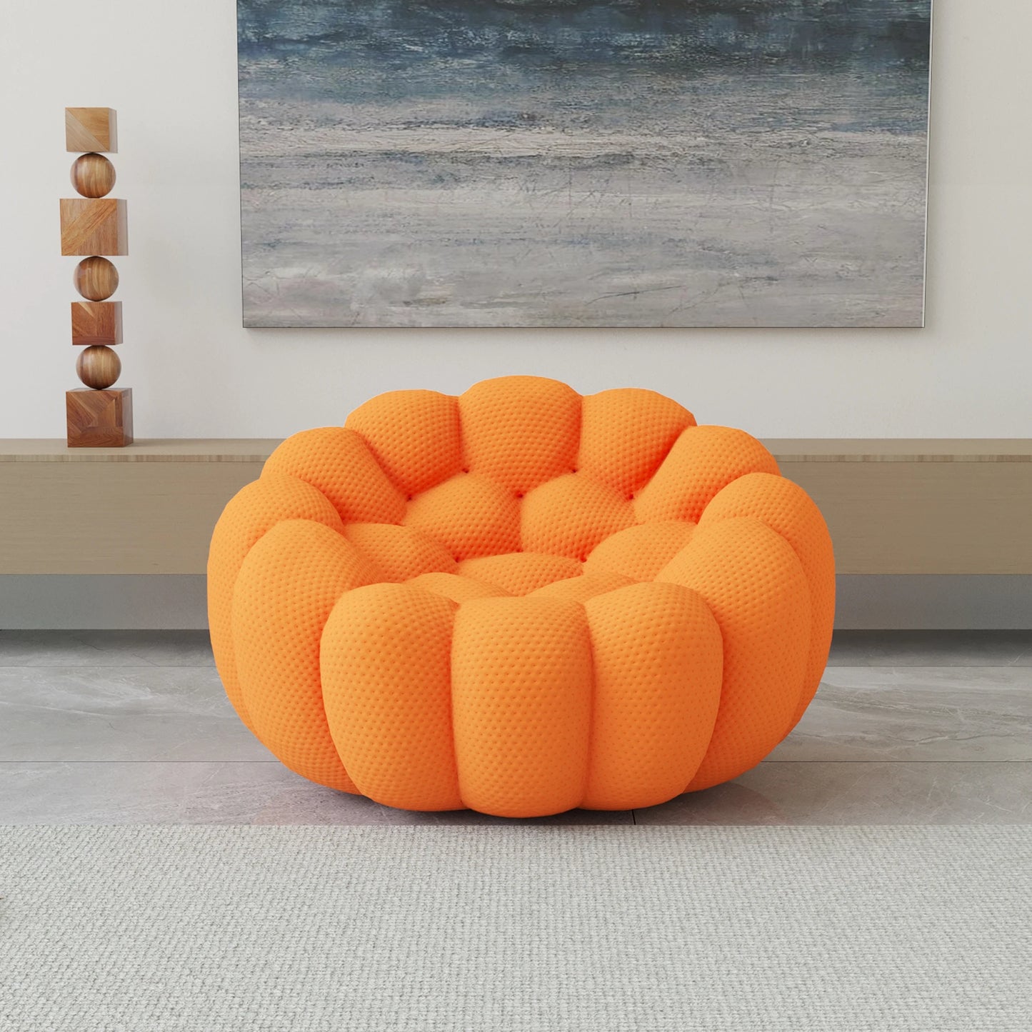 Sdorens Boneless Bubble Couch Chair Modern Curved Living Room Sofa