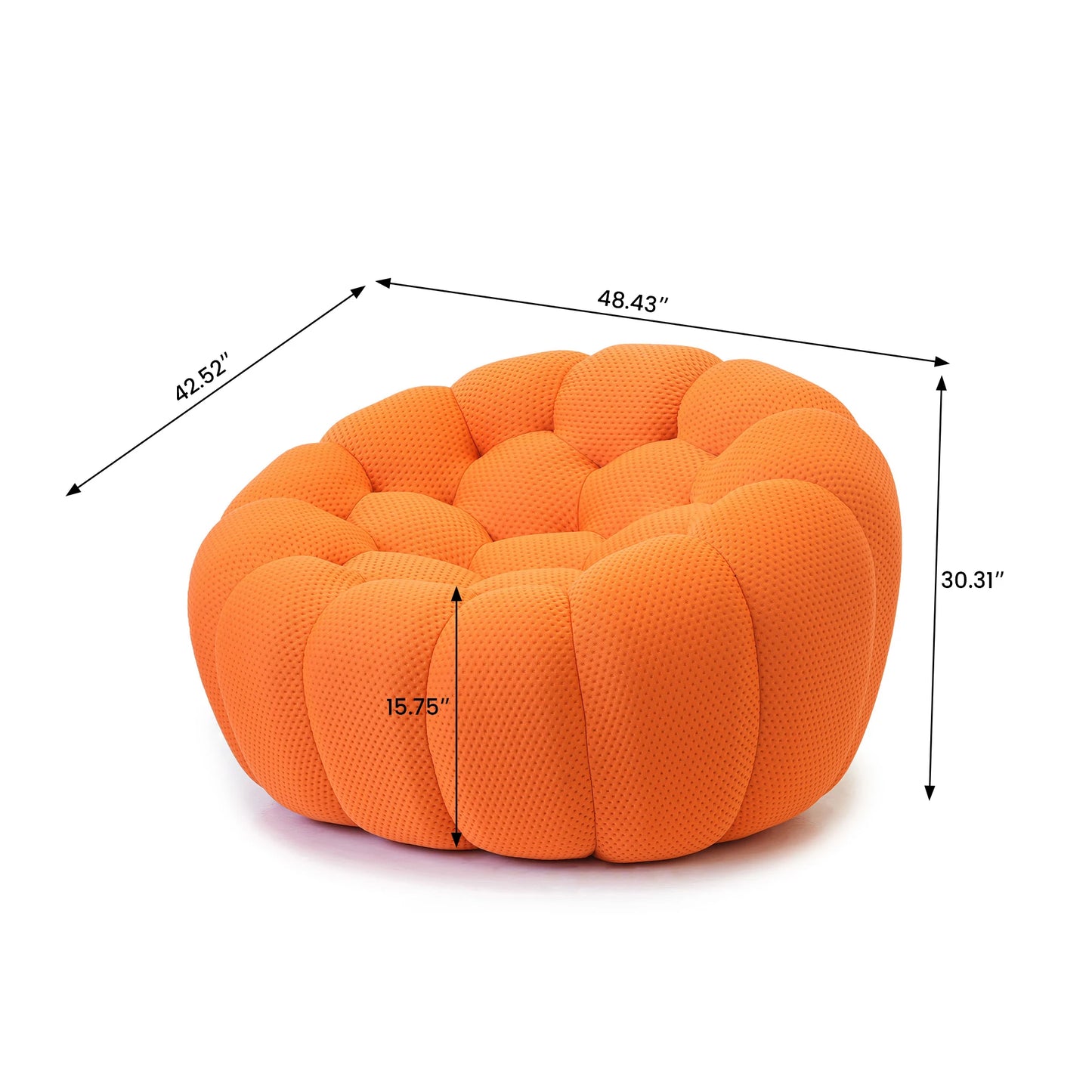 Sdorens Boneless Bubble Couch Chair Modern Curved Living Room Sofa