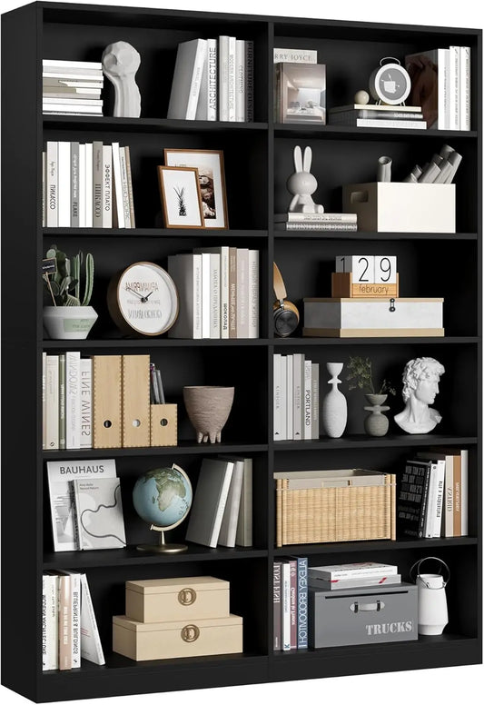 Modern Wood Freestanding Bookcase for Home Office Storage