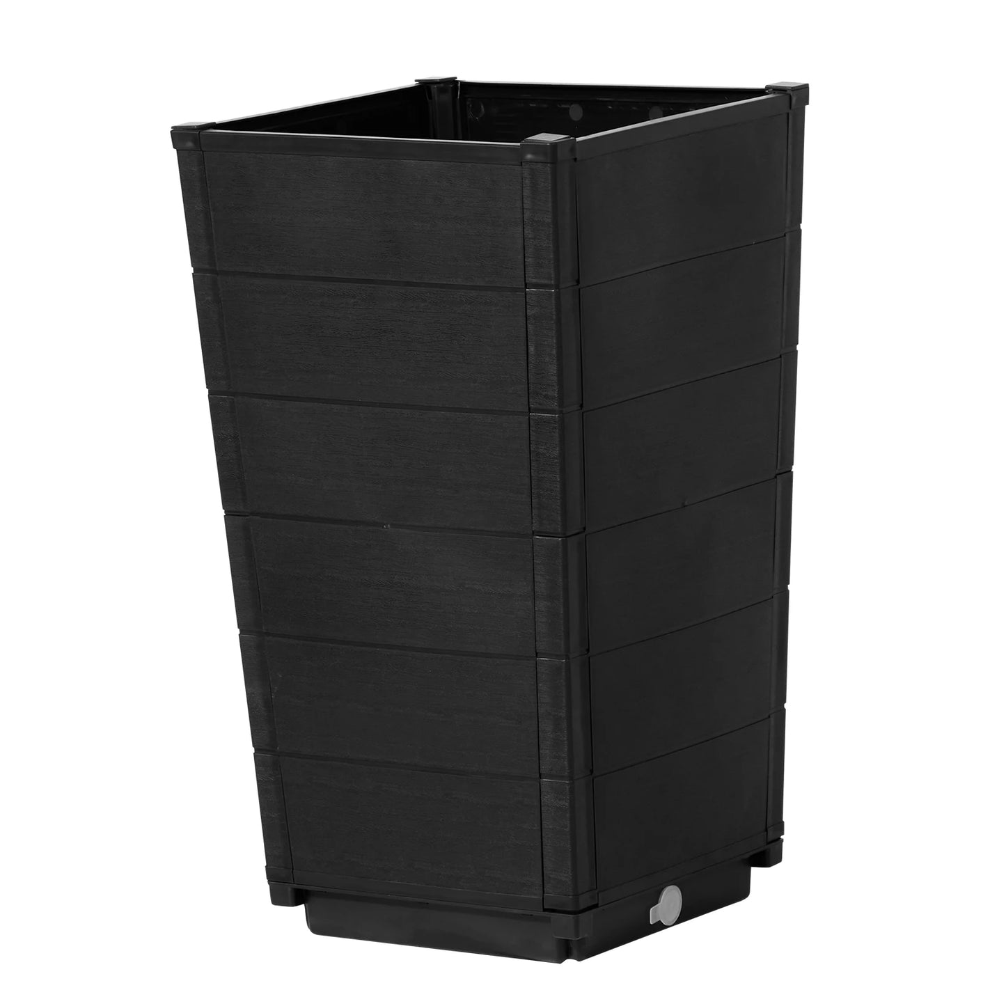 2 Pack Outdoor Tall Plastic Planter Set, Large Flower Pots , Durable Plant Pots for Porch0 Entryway Patio Yard Garden