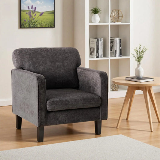 JHK Modern Living Room Accent Chair With Armrest Lumbar Support