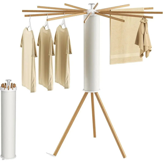 Portable Foldable Clothes Drying Rack - Space Saving Laundry Dryer Rack for Balcony Bedroom