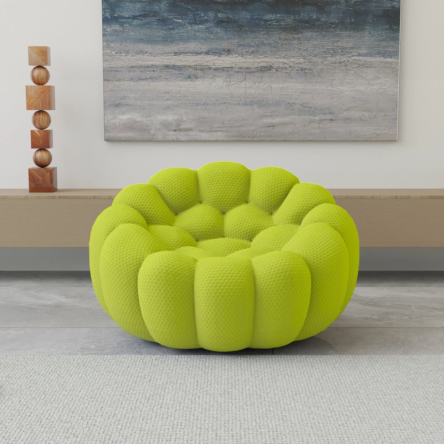 Sdorens Boneless Bubble Couch Chair Modern Curved Living Room Sofa