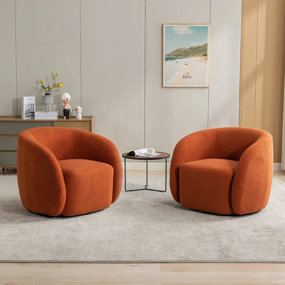 SEYNAR Modern Velvet 360 Degree Swivel Armchairs Set of 2