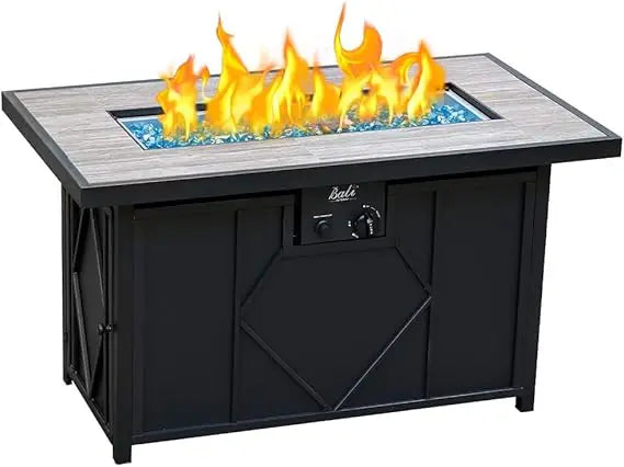 Propane Fire Pit Table Outdoor 60000 BTU Rectangular
