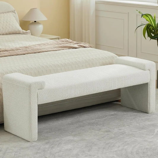 Ticify Upholstered End Of Bed Bench For Bedroom Living Room