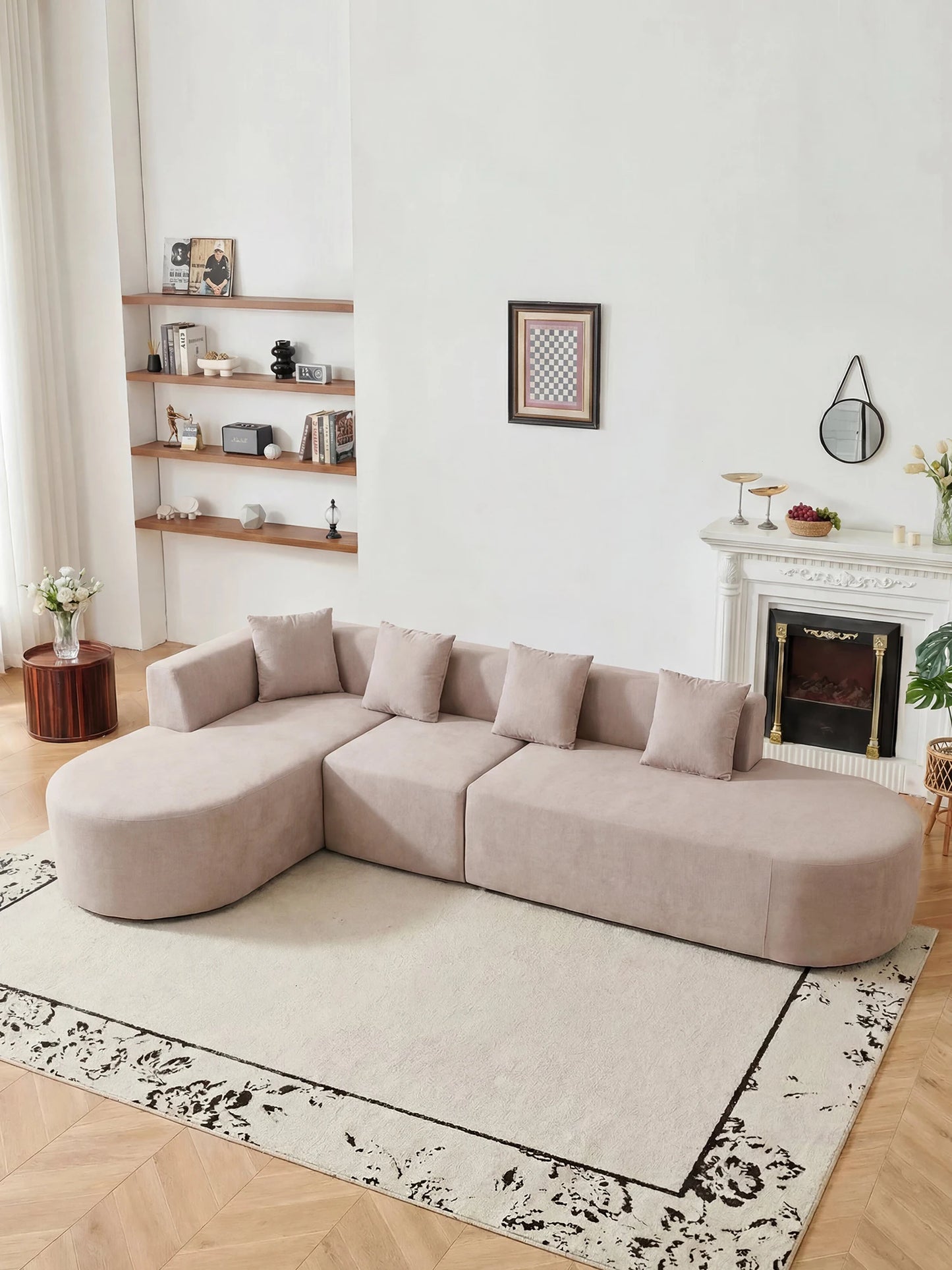 L Shaped Oversized Modular Sectional Sofa For Living Room