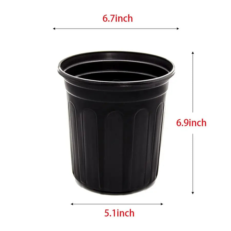 100Pack 1 Gallon Flexible Flower Plant Nursery Pots, Plastic Plant Pots with Drainage Holes,Garden Flower Pots for Succulents, S