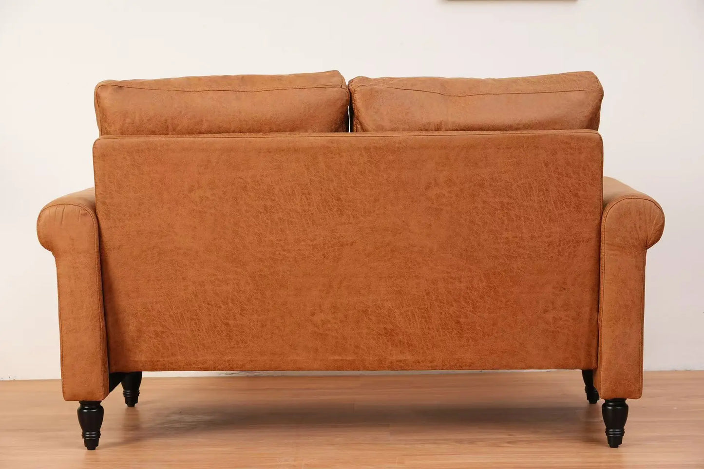 Modern Loveseat Sofa For Small Spaces With Wood Legs