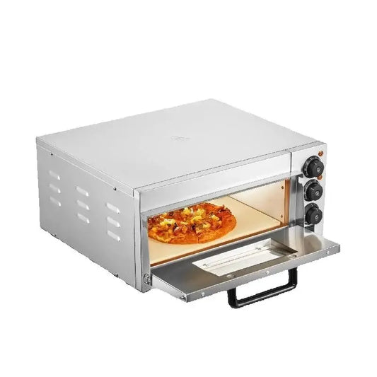SucceBuy Commercial Countertop Pizza Oven With Stone And Handle