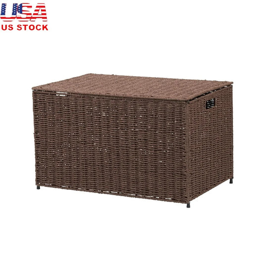 XMSJ Woven Storage Chest Paper Rope Trunk With Handles